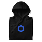 Chainlink LINK crypto hoodie - lifestyle worn view