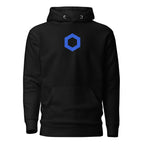 Chainlink LINK Crypto Pullover Hoodie - front view black