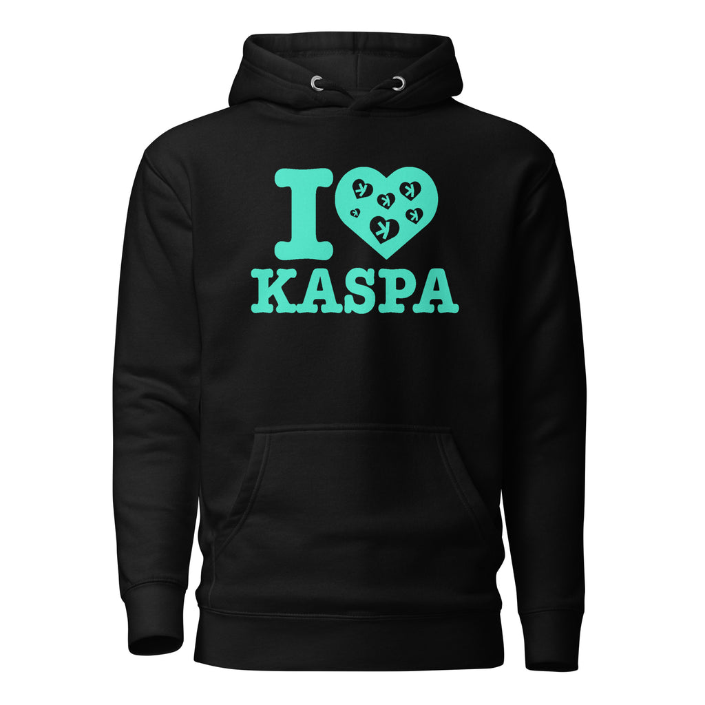 I Love Kaspa Hoodie - front view white