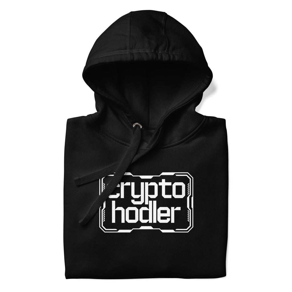 Crypto HODLer Bitcoin hoodie - lifestyle worn view