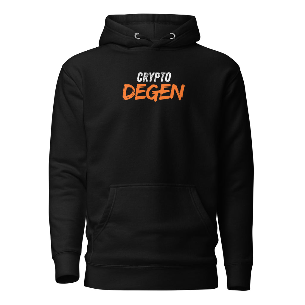 Crypto Degen Hoodie - front view white