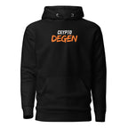 Crypto Degen Hoodie - front view white