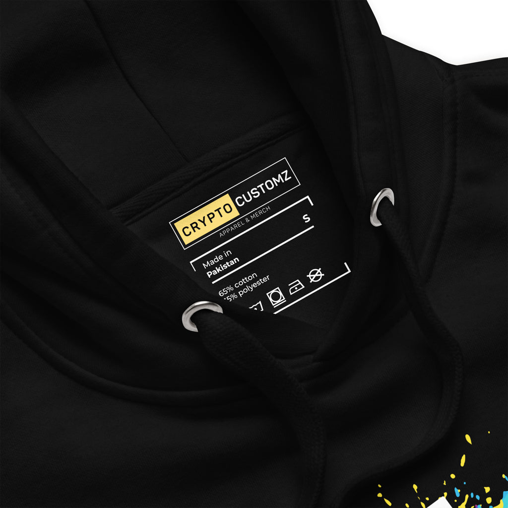 Bitcoin Splat Soft Cotton Pullover Hoodie