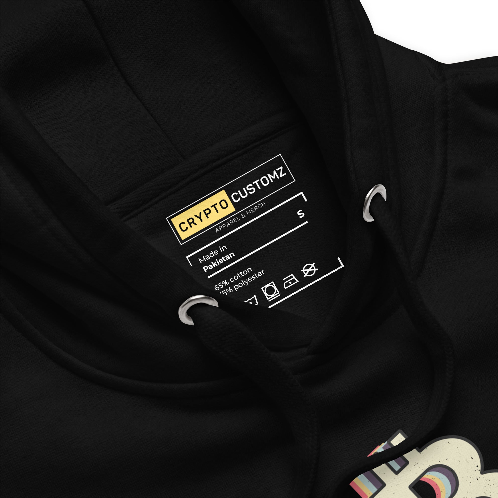 Retro Bitcoin "B" Logo Soft Cotton Pullover Hoodie