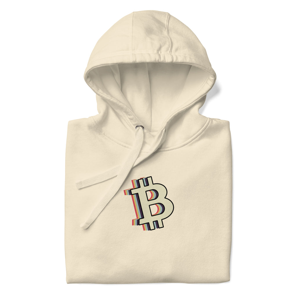 Retro Bitcoin "B" Logo Soft Cotton Pullover Hoodie