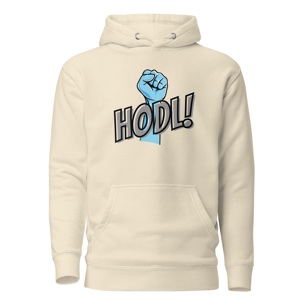 HODL crypto hoodie - back view black