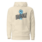 HODL crypto hoodie - back view black