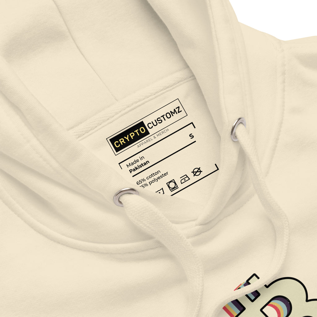Retro Bitcoin "B" Logo Soft Cotton Pullover Hoodie