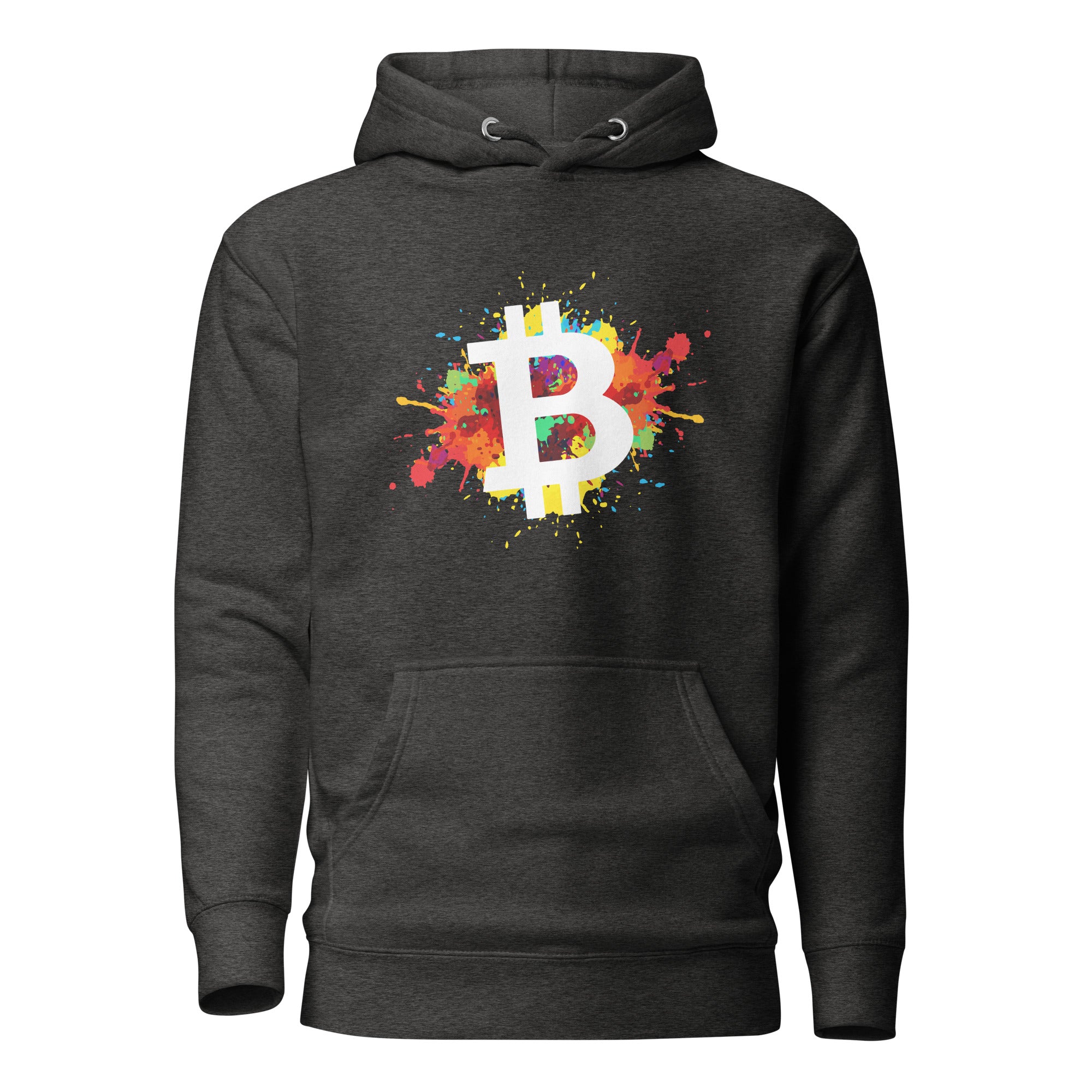 Bitcoin Splat Soft Cotton Pullover Hoodie