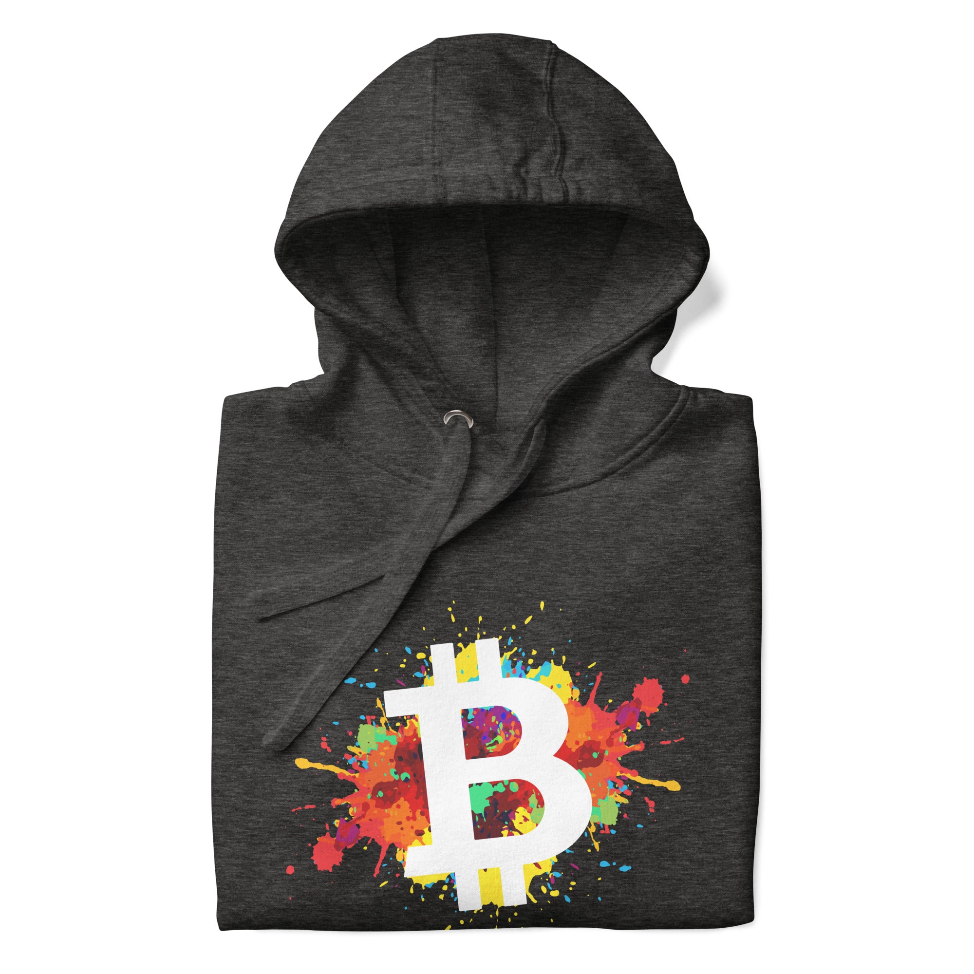 Bitcoin Splat Soft Cotton Pullover Hoodie