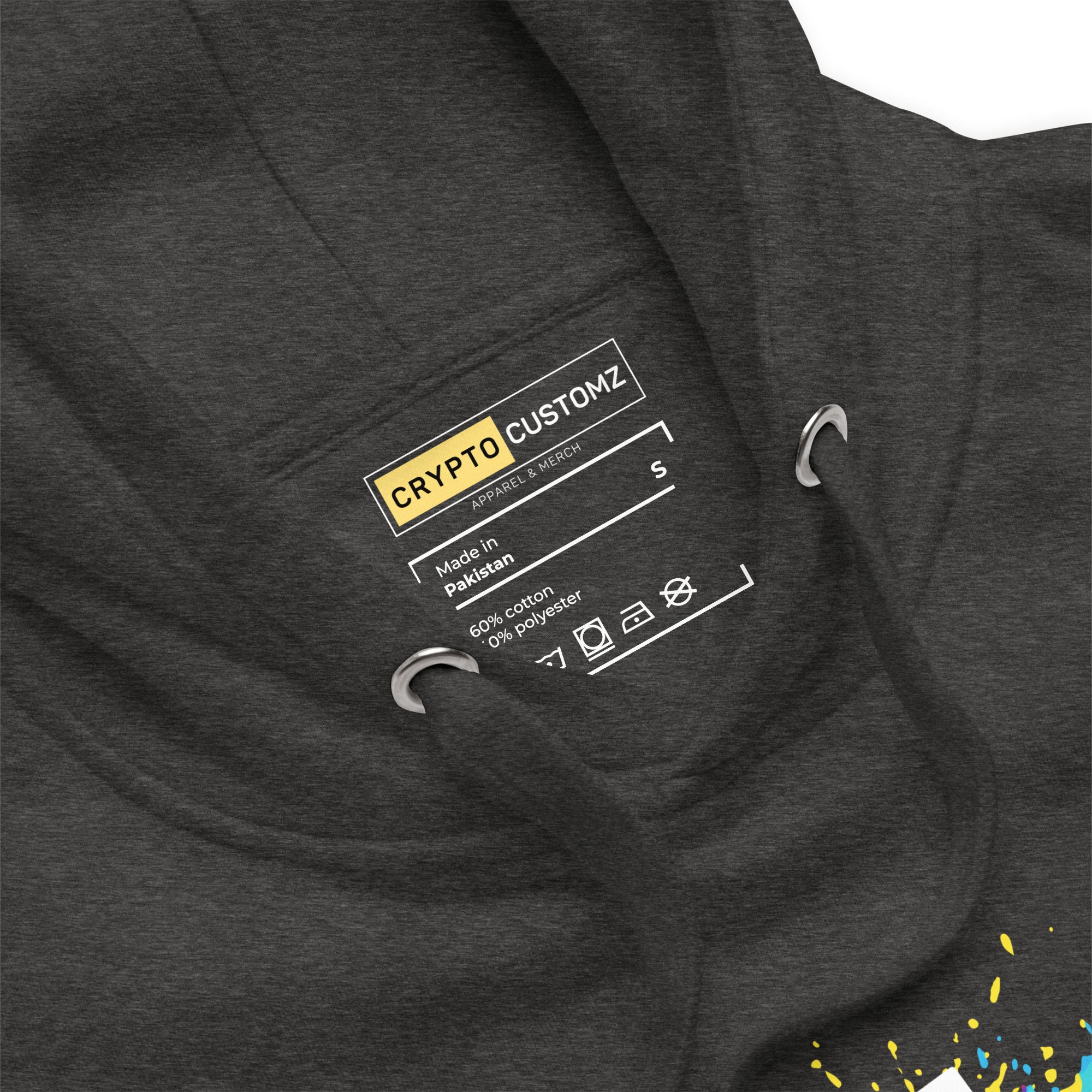 Bitcoin Splat Soft Cotton Pullover Hoodie