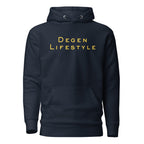 Degen Lifestyle crypto hoodie - side view