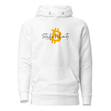 Satoshi Nakamoto Crypto Pullover Hoodie - front view with Satoshi graphic
