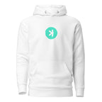 Kaspa KAS Crypto Pullover Hoodie - front view with KAS graphic