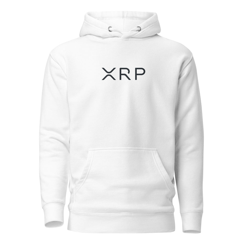 XRP Ripple Crypto Pullover Hoodie - front view with XRP graphic