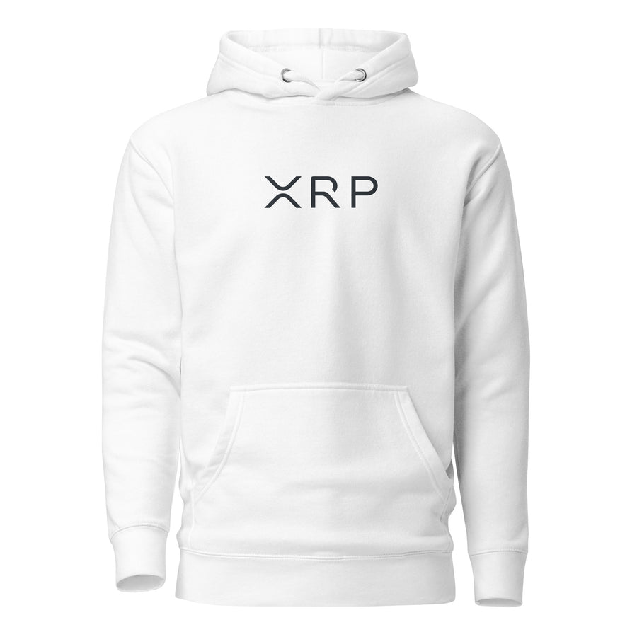 XRP Ripple Crypto Pullover Hoodie - front view with XRP graphic