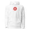 Avalanche AVAX Crypto Pullover Hoodie - front view with AVAX logo graphic