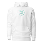 Kaspa KAS Outline Crypto Pullover Hoodie - front view with KAS outline graphic