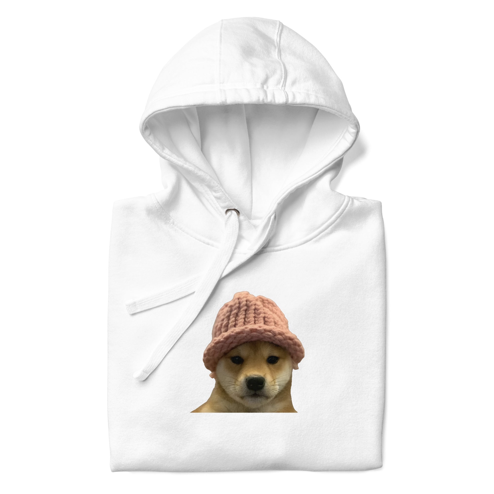 Dog Wif Hat Soft Cotton Pullover Hoodie