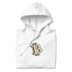 Retro Bitcoin "B" Logo Soft Cotton Pullover Hoodie