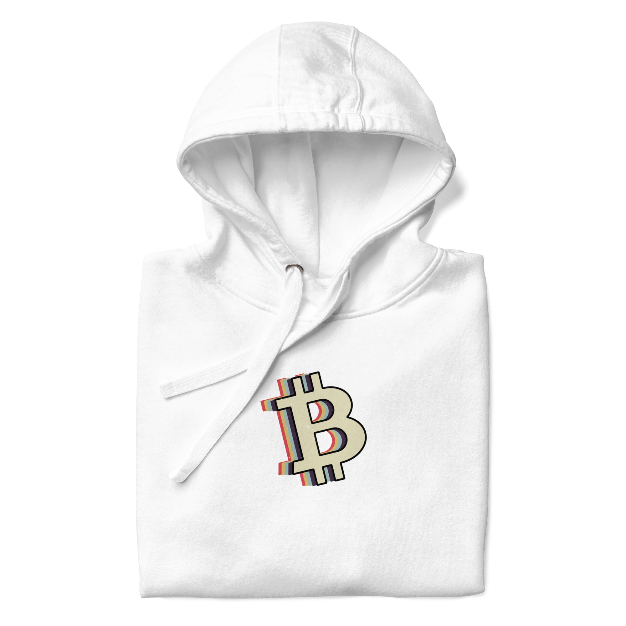 Retro Bitcoin "B" Logo Soft Cotton Pullover Hoodie