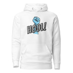 HODL Bitcoin Crypto Pullover Hoodie - front view black