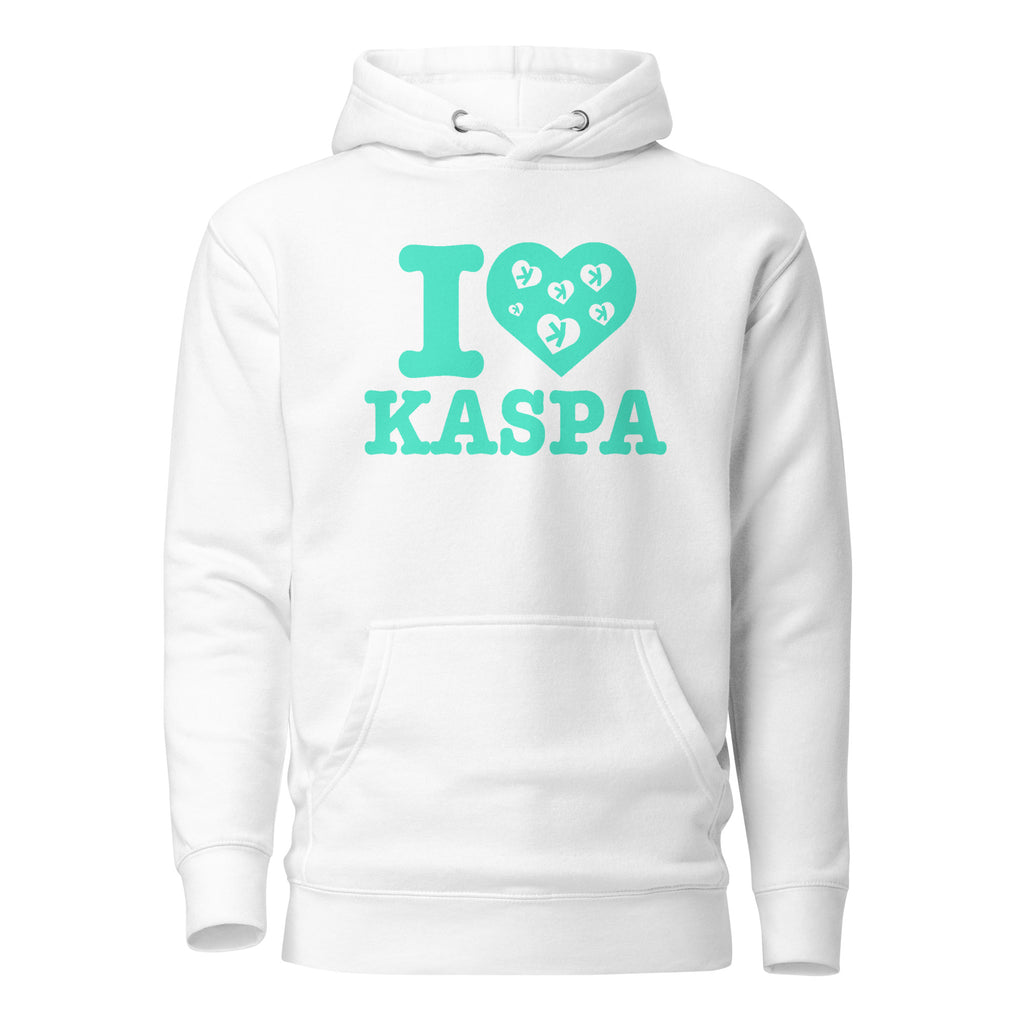 I Love Kaspa KAS Crypto Pullover Hoodie - front view black