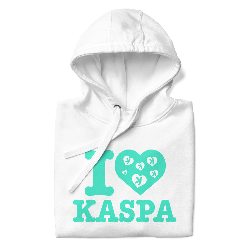 I Love Kaspa KAS hoodie - lifestyle worn view