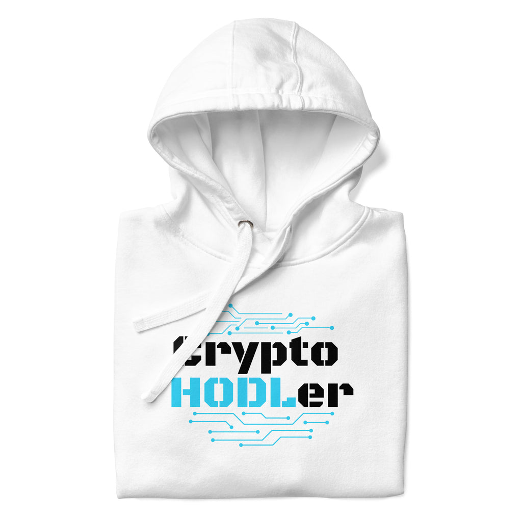 Crypto HODLer Design 2 crypto hoodie - lifestyle worn view