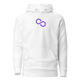Polygon MATIC Hoodie - front view white