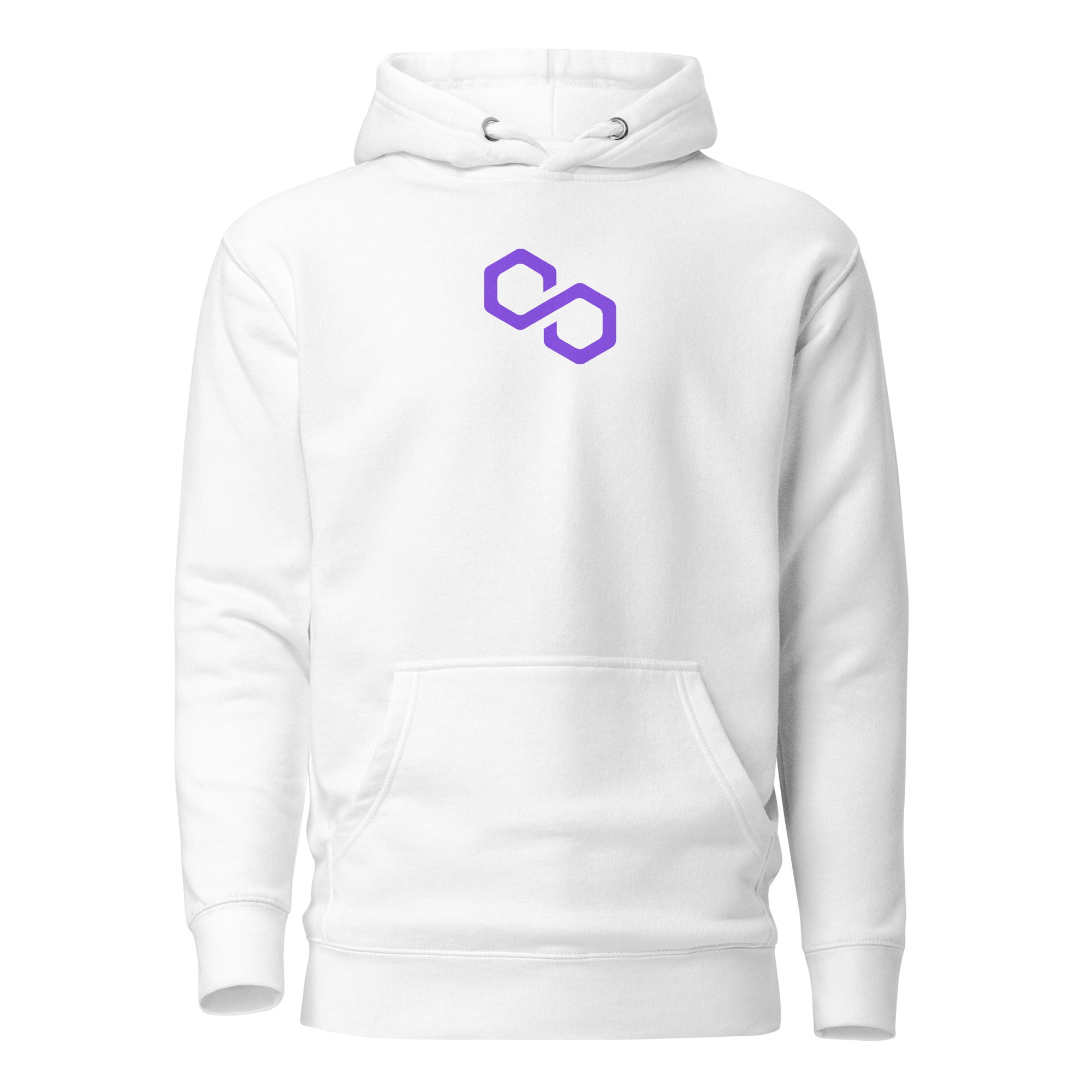 Polygon MATIC Hoodie - front view white