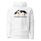 Fix the Money Fix the World Hoodie - front view white
