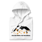 Fix the Money Hoodie - back view white