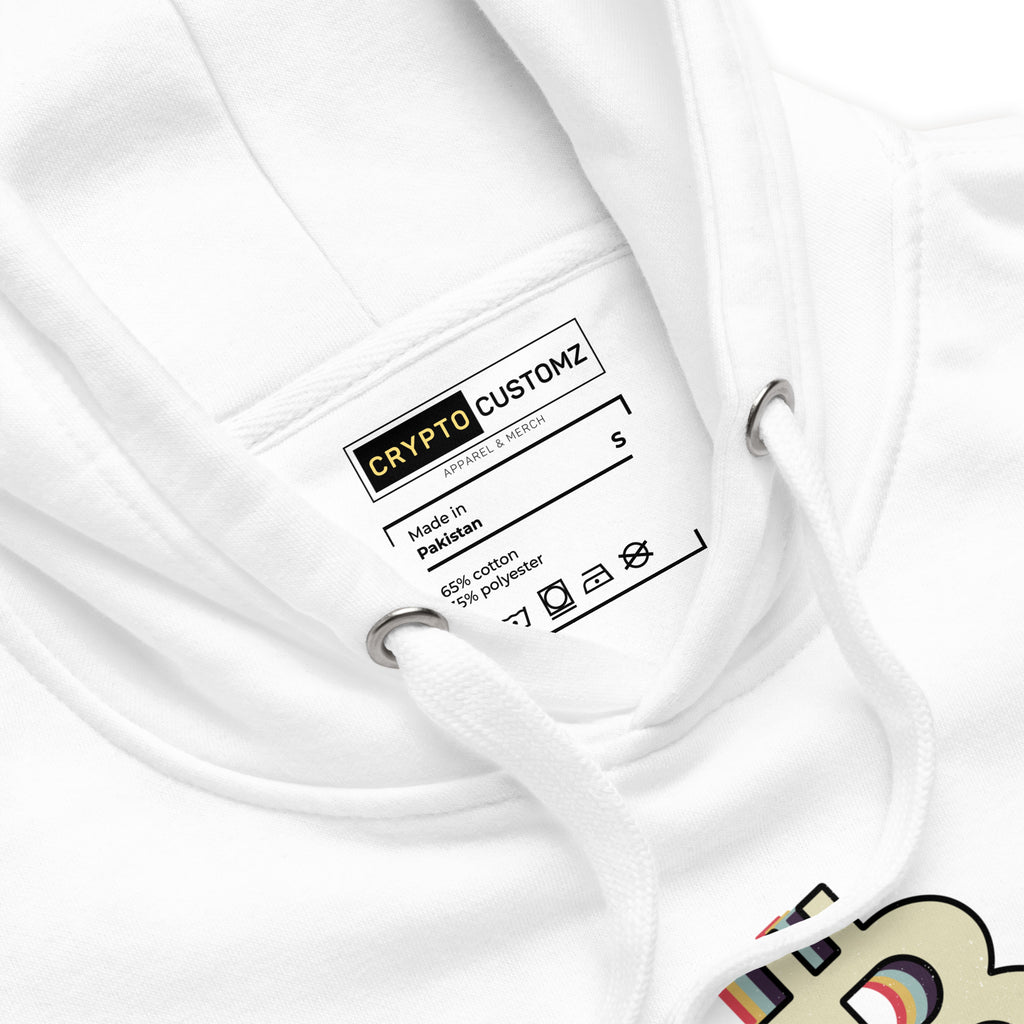 Retro Bitcoin "B" Logo Soft Cotton Pullover Hoodie
