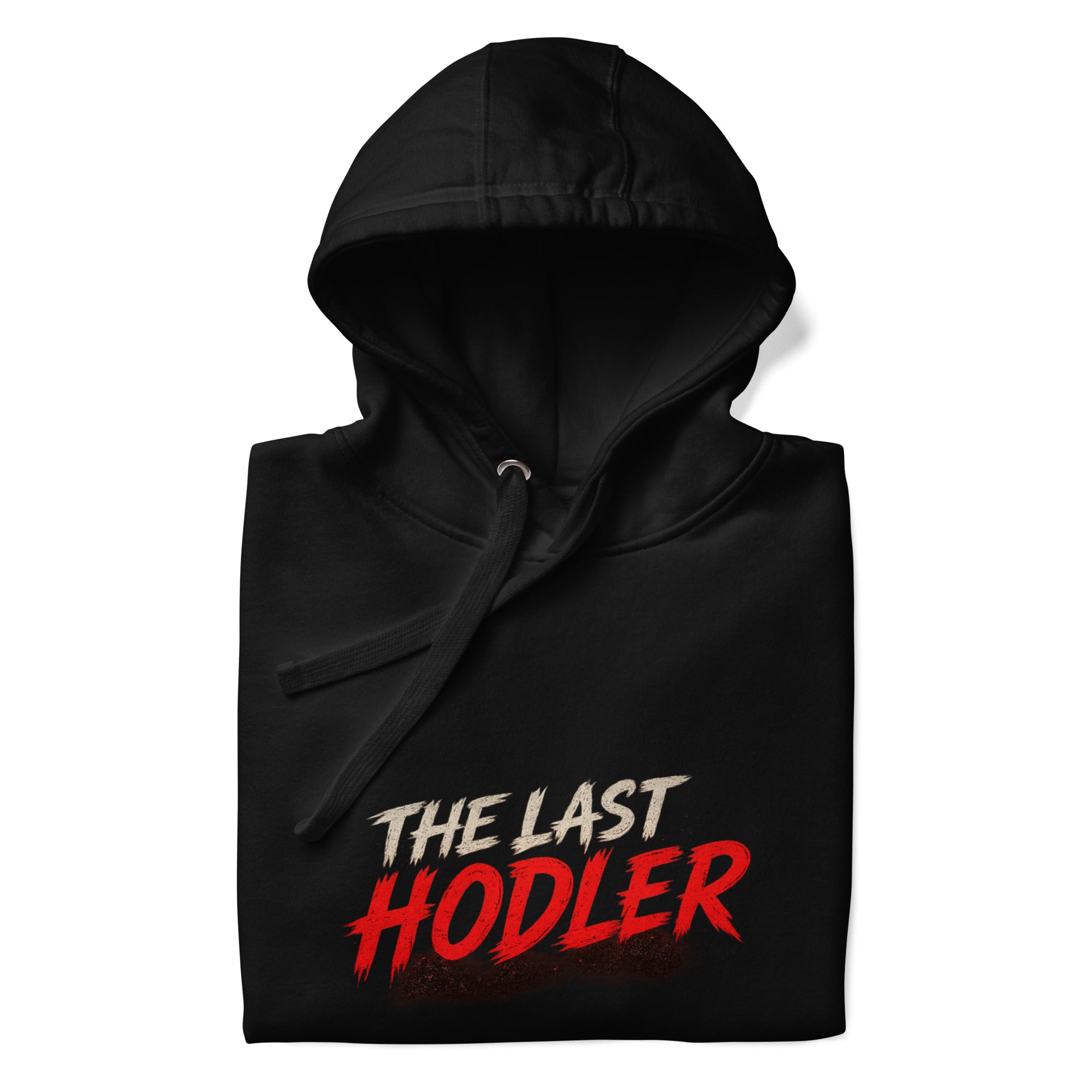 The Last HODLER Crypto Graphic Hoodie - front view white
