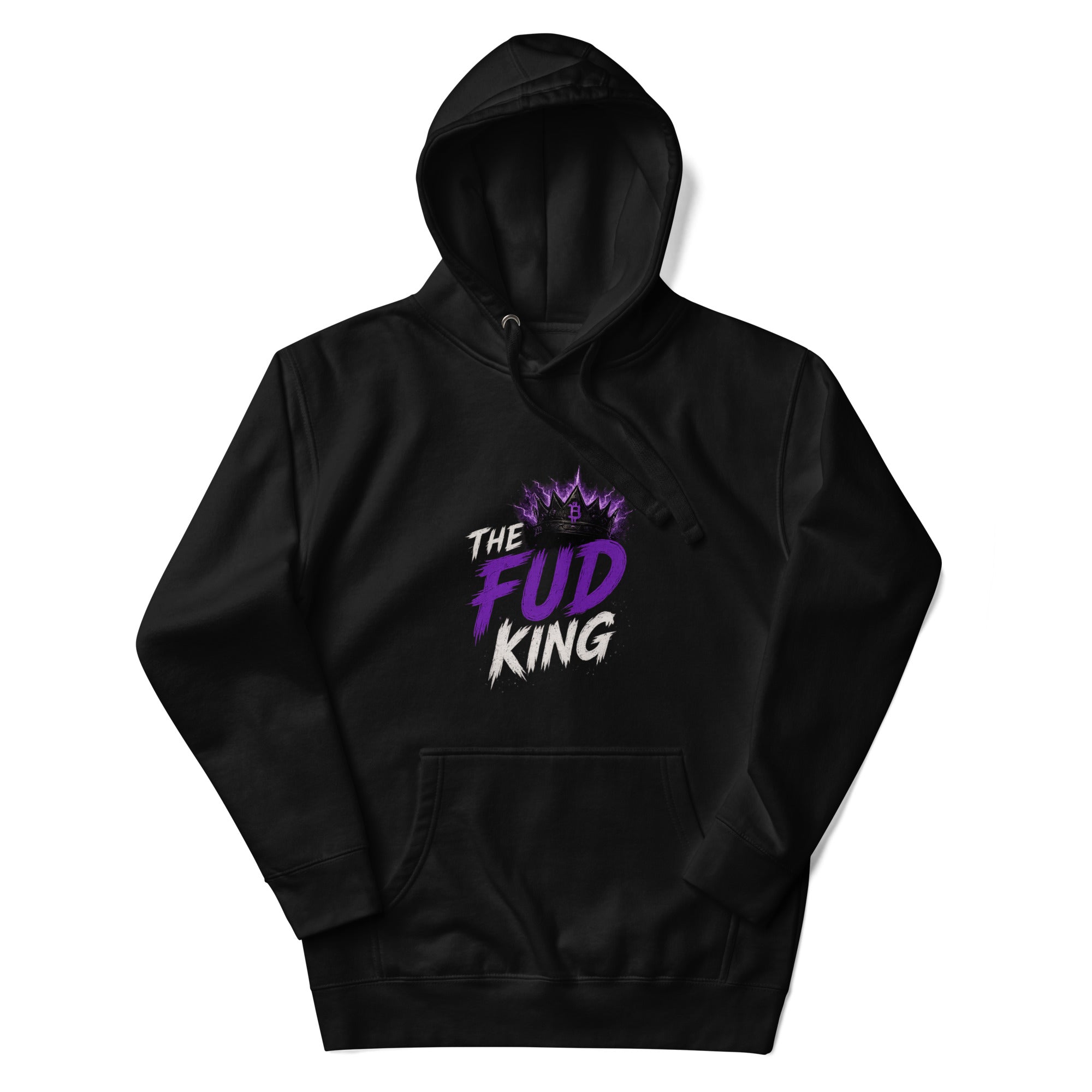 The Fud King Crypto Graphic Hoodie - back view