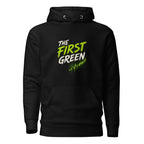 The First Green Crypto Graphic Hoodie - front view black