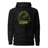 Fight For Your Crypto Coin Graphic Hoodie - front view black