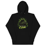 Fight For Your Crypto Coin Graphic Hoodie - front view white