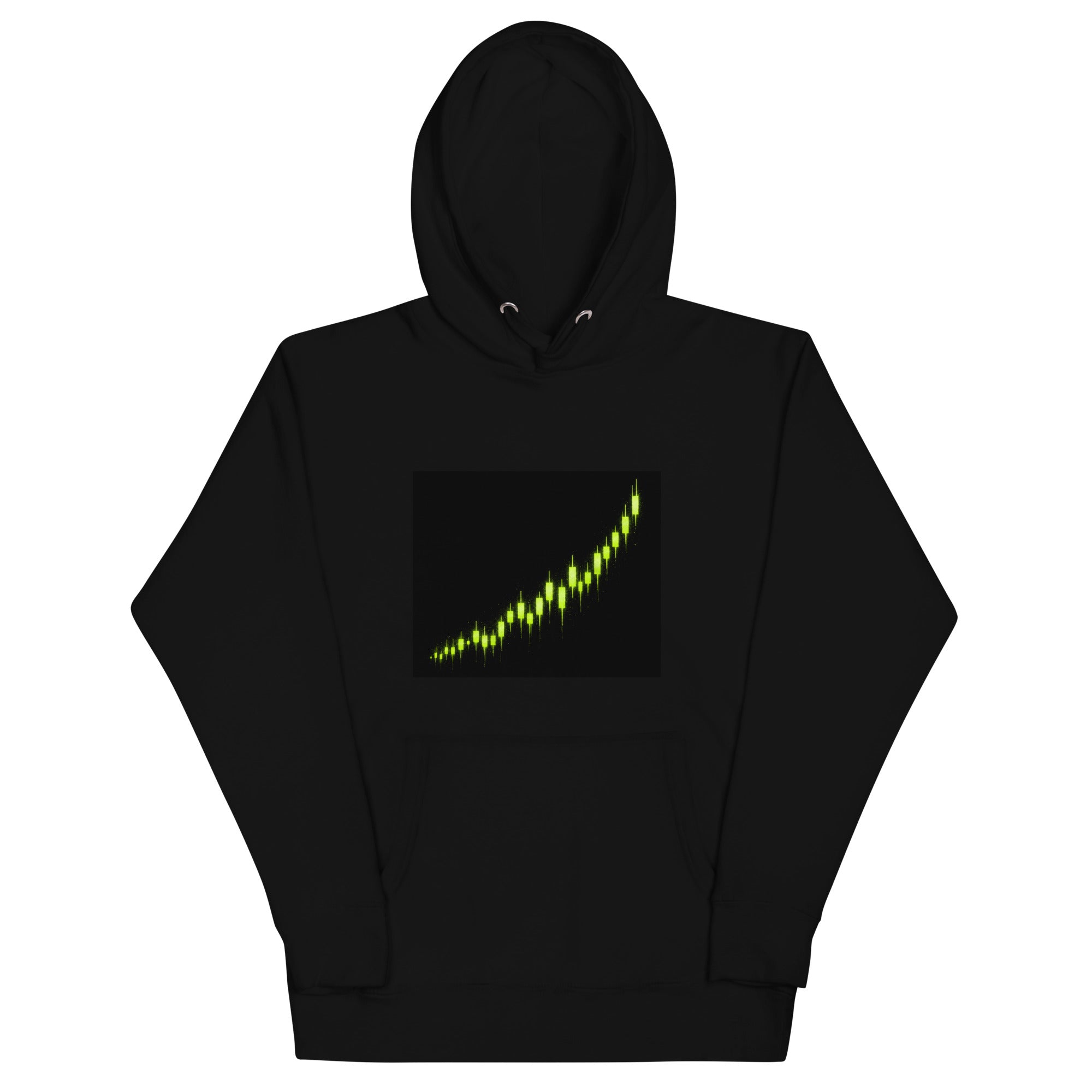Bull Run Candlestick Crypto Graphic Hoodie - back view
