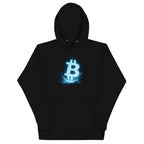 Bitcoin Electric Neon Crypto Graphic Hoodie - back view