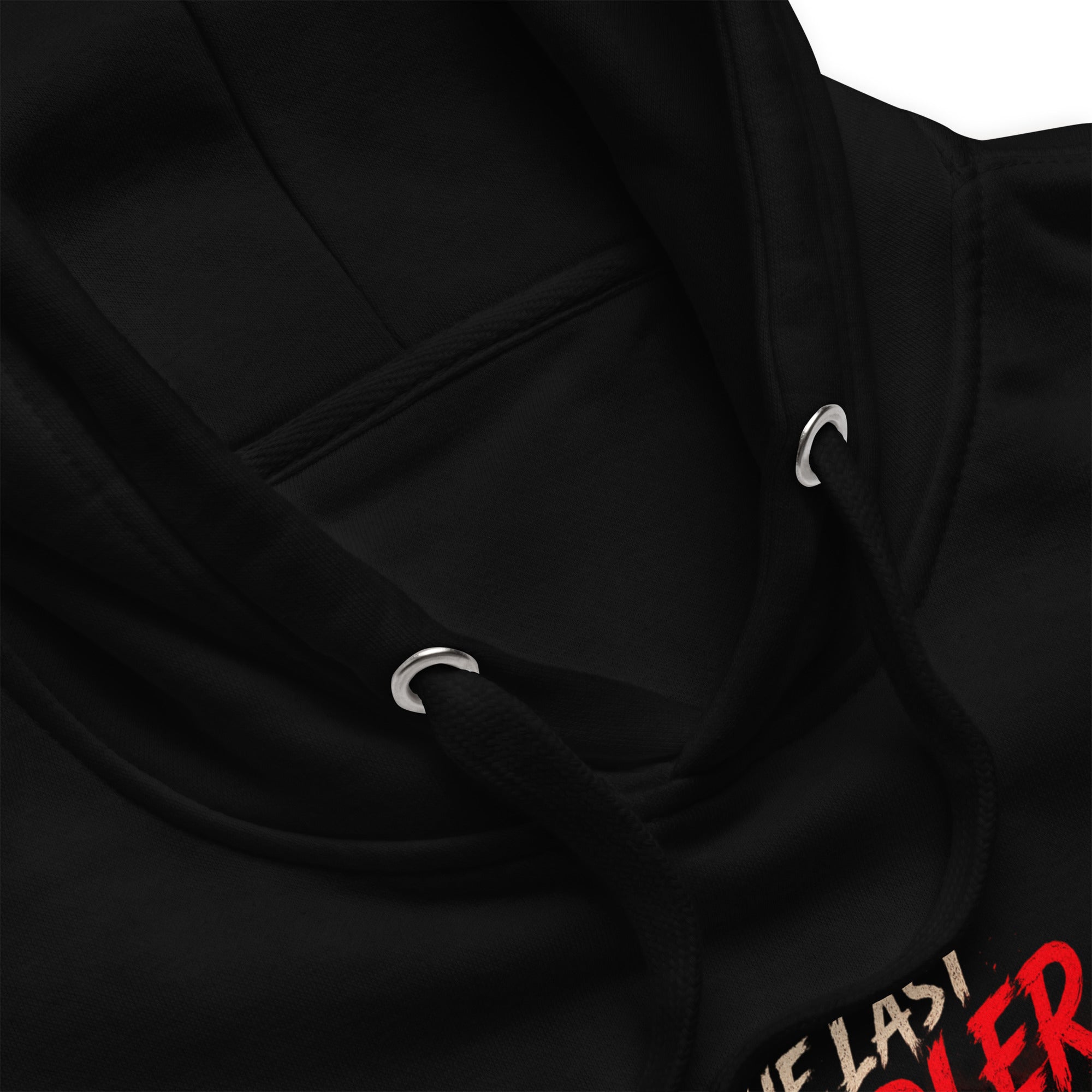 The Last HODLer Cyberpunk Crypto Graphic Hoodie - product detail closeup