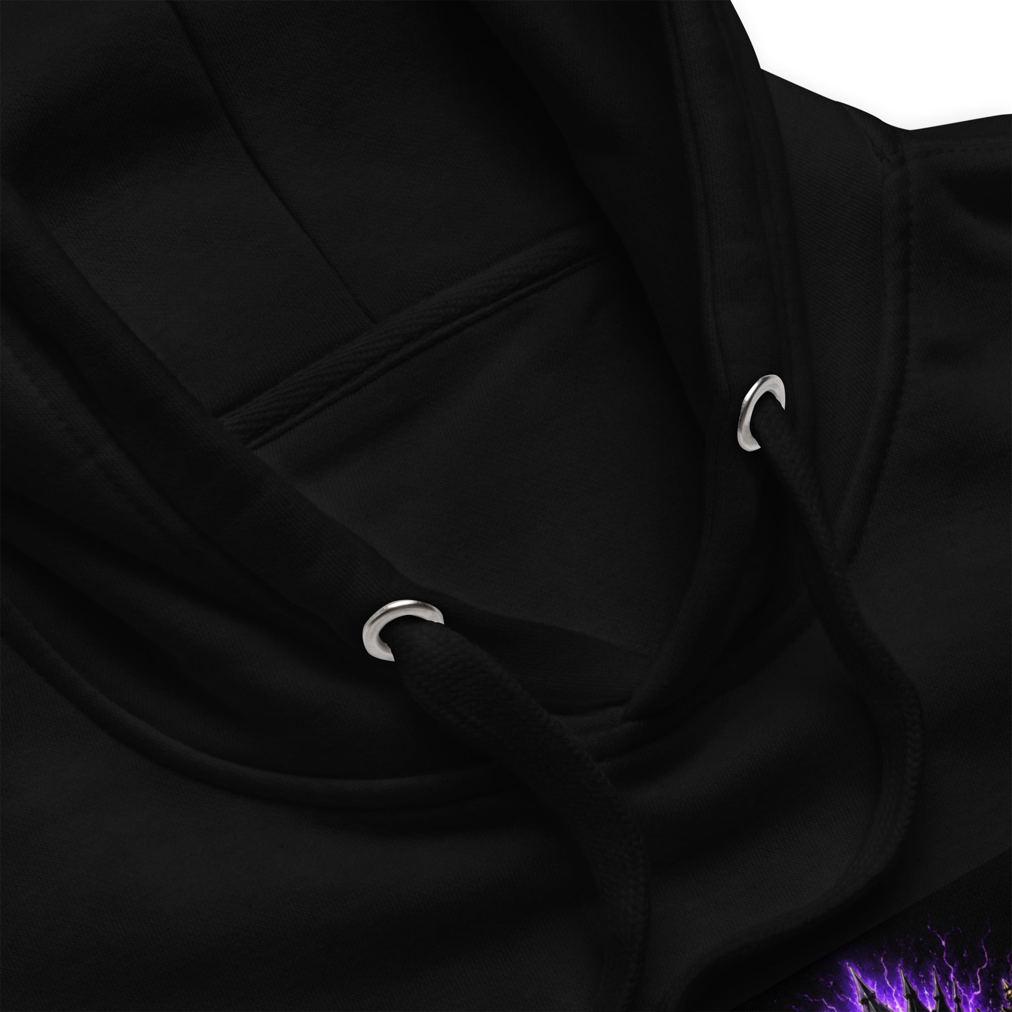 The Fud King Throne Crypto Graphic Hoodie - product detail closeup
