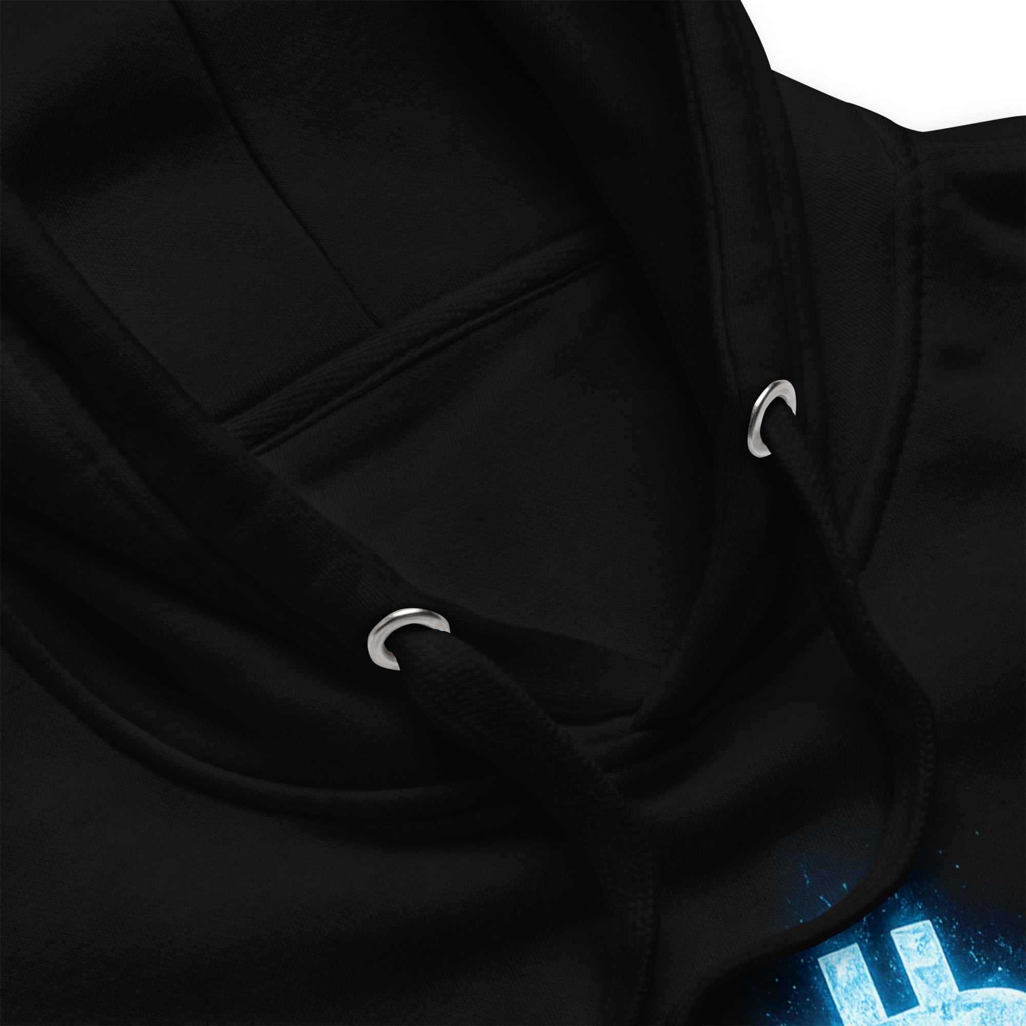 Bitcoin Electric Neon Crypto Graphic Hoodie - product detail closeup