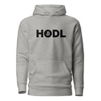 HODL Bitcoin Crypto Graphic Hoodie - front view white