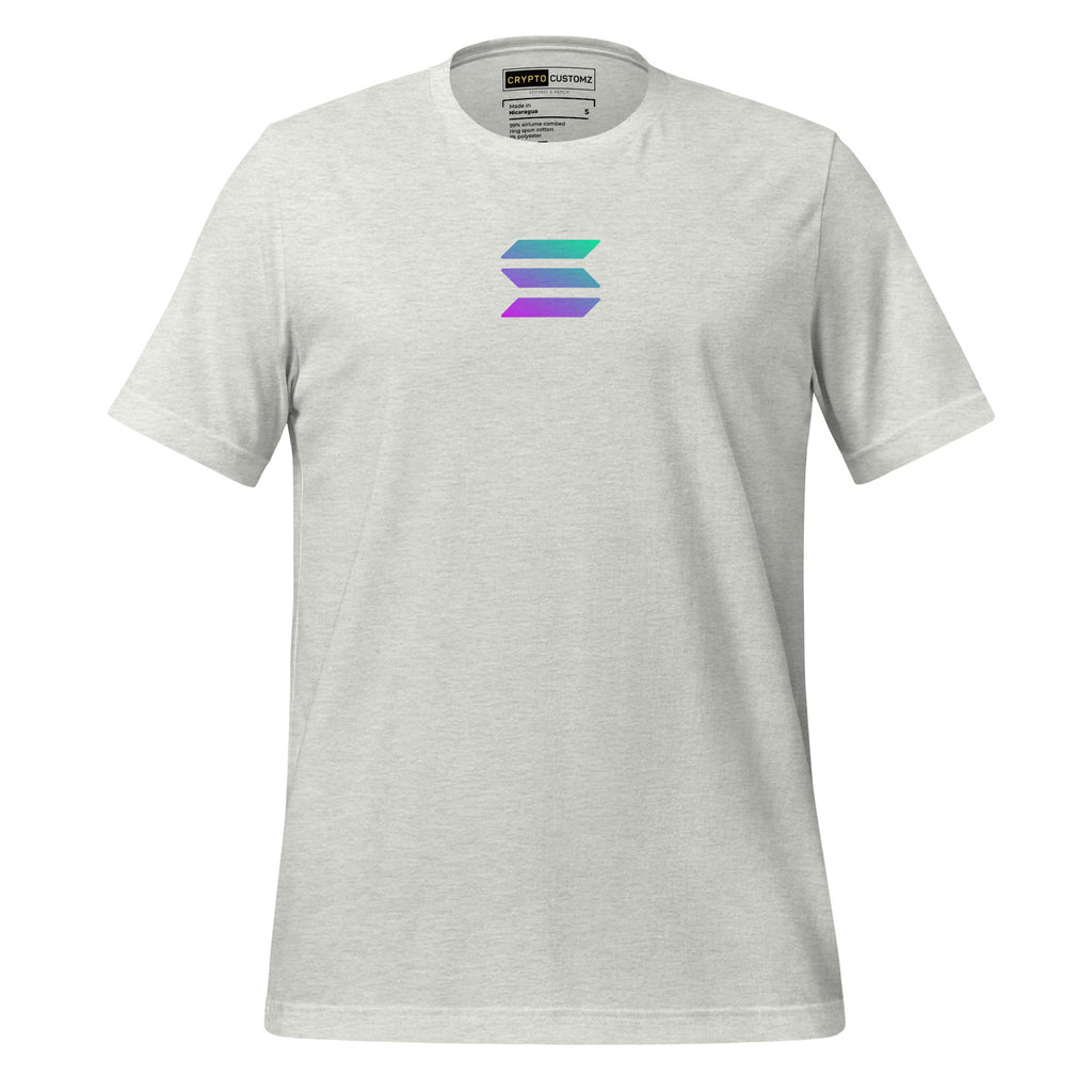 Solana SOL crypto tee - color options flat lay