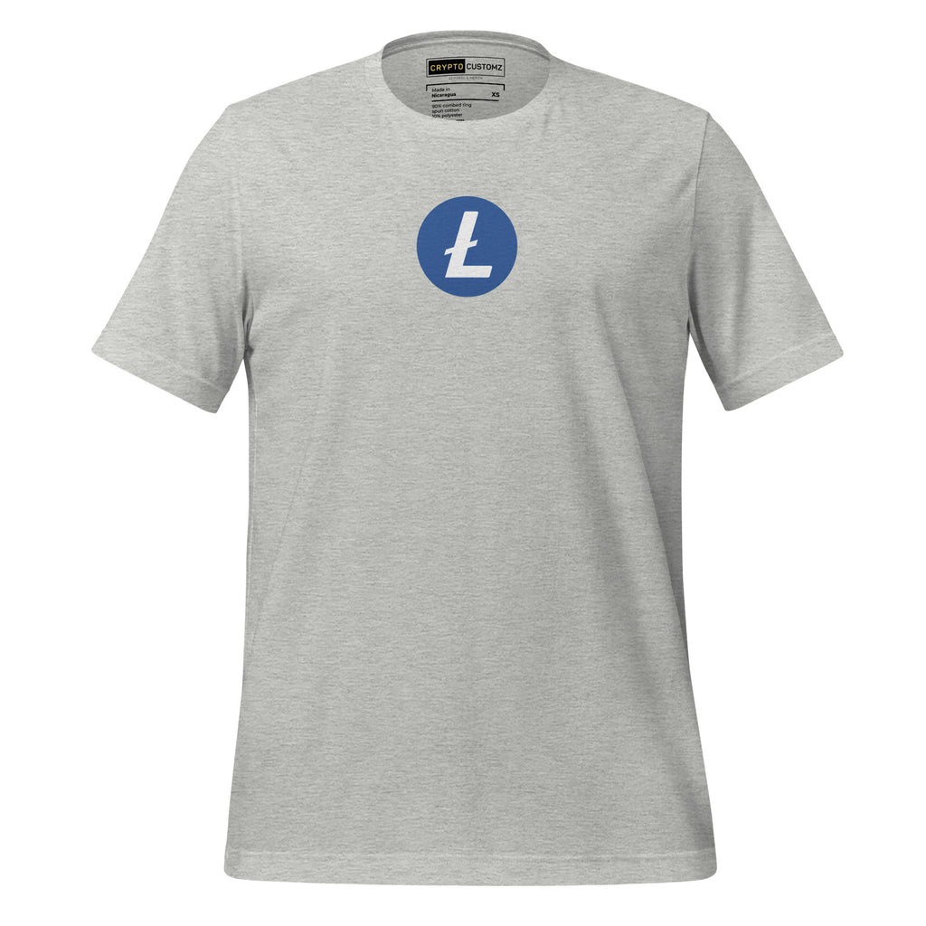 Litecoin LTC Crypto T-Shirt - front view black