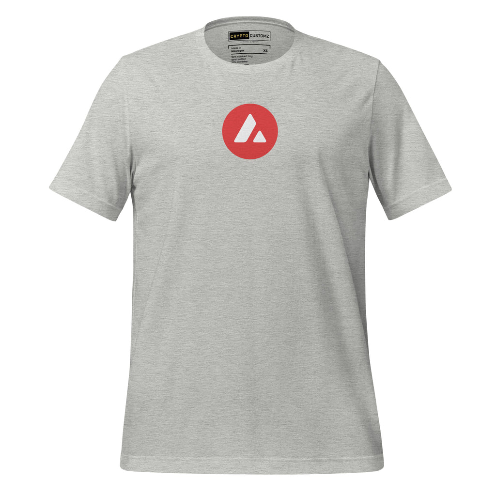 Avalanche AVAX crypto tee - color options flat lay