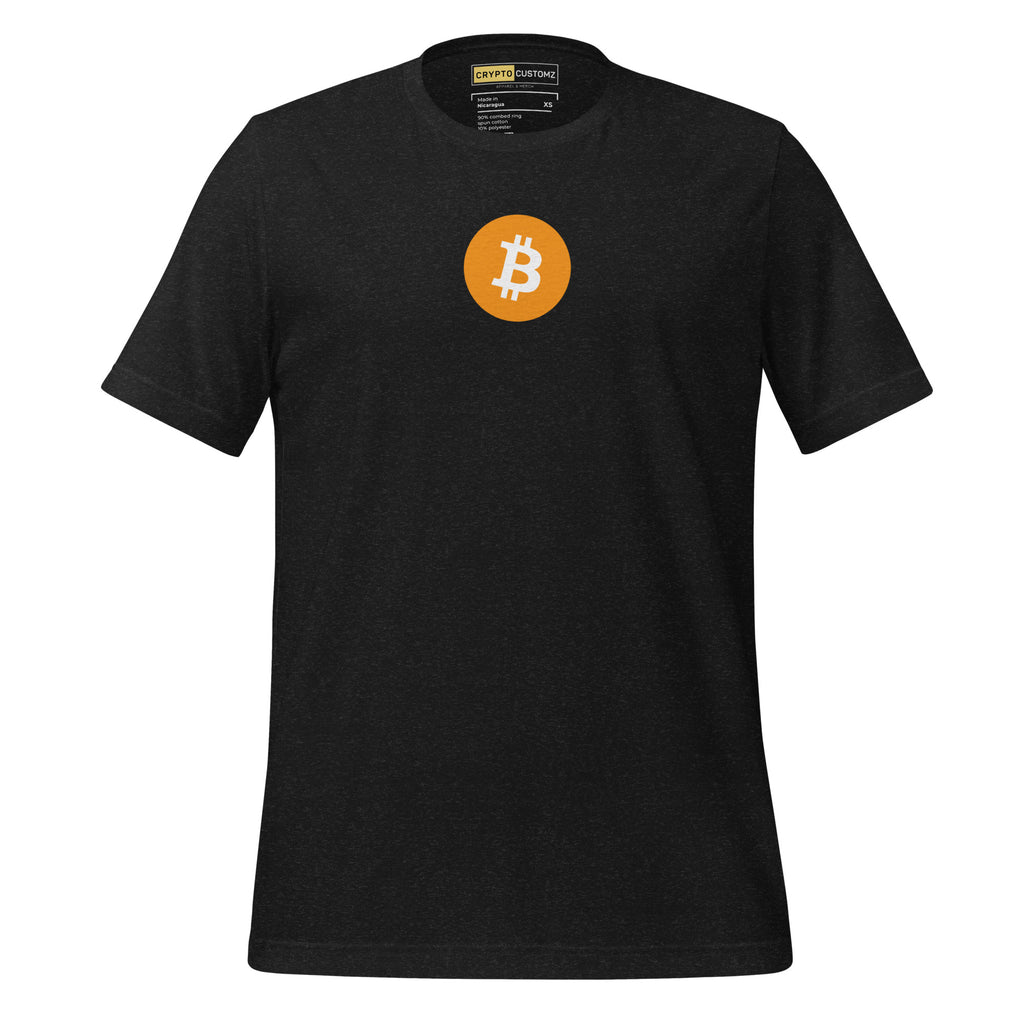 Bitcoin BTC crypto tee - color options flat lay