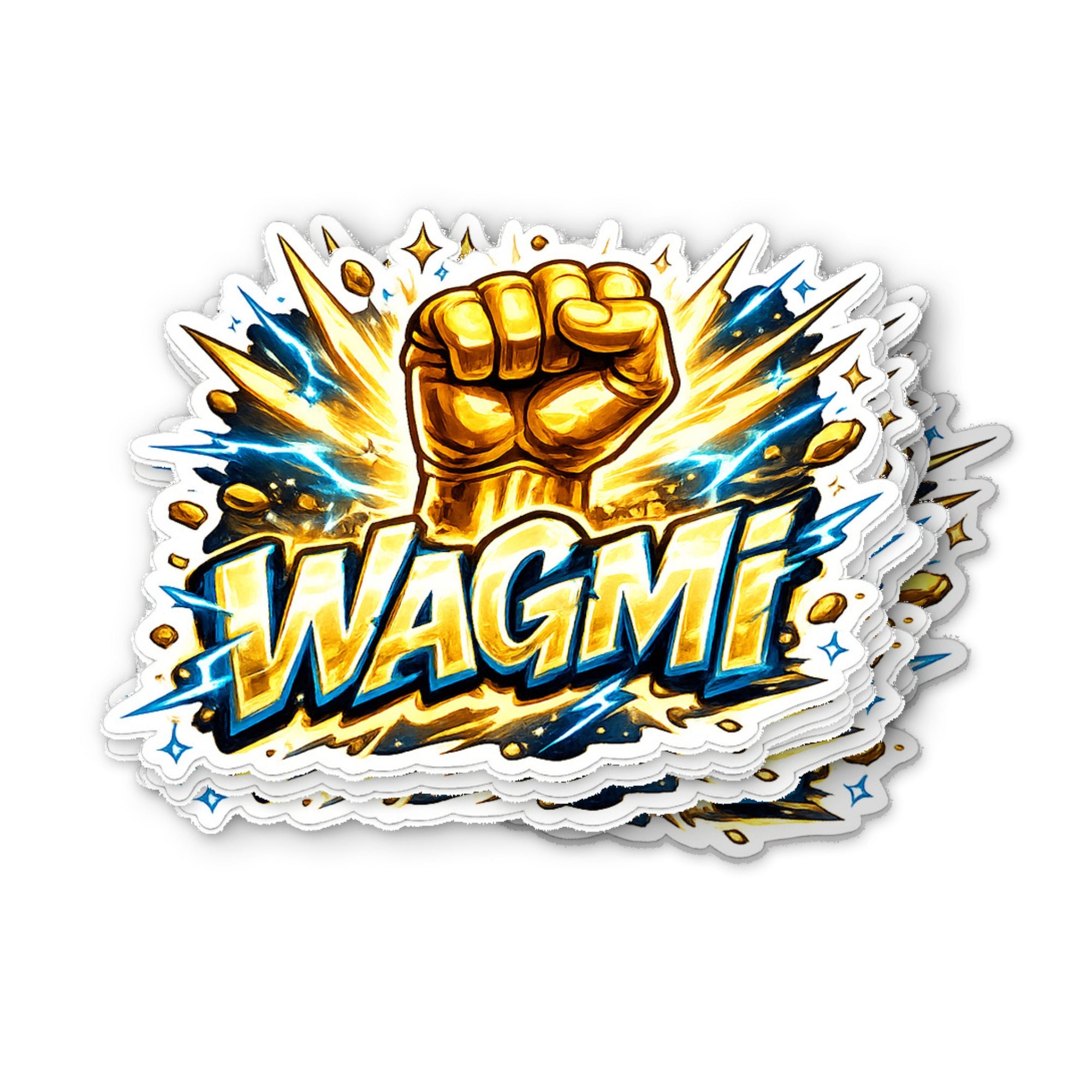 WAGMI Waterproof Vinyl Crypto Sticker - flat view